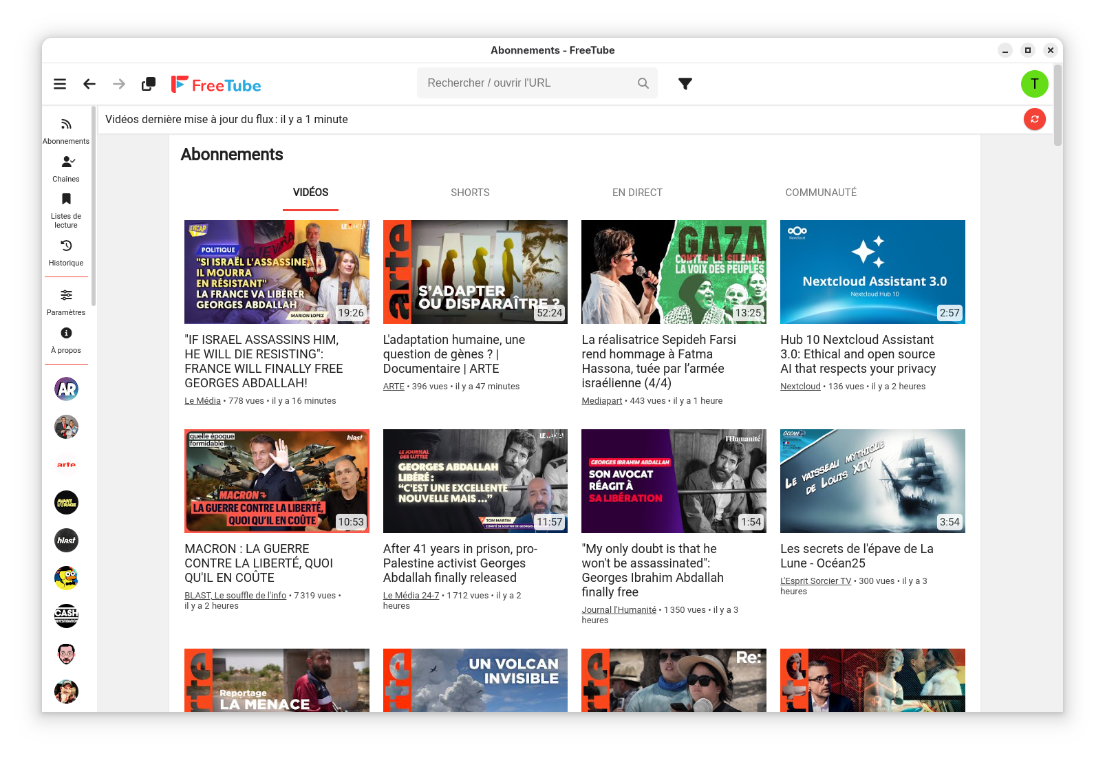 Découverte de FreeTube